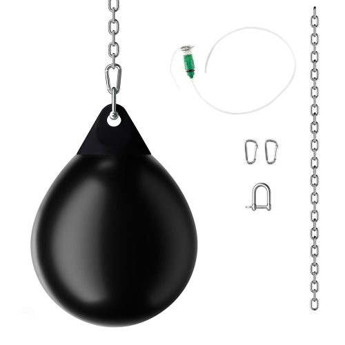 Vízzel tölthető boxzsák lánccal, fekete