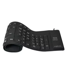 LogiLink rugalmas, vízálló billentyűzet fekete (ID0019A)