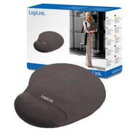 LogiLink ID0027 zselés csuklótámaszos fekete egérpad