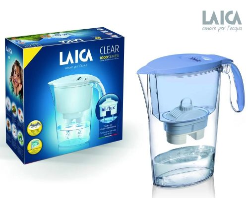 LAICA CLEAR LINE VÍZSZŰRŐ KANCSÓ 1 DB BI-FLUX UNIVERZÁLIS SZŰRŐBETÉTTEL, KÉK