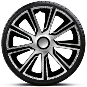   14"-os Veron Carbon Silver Black dísztárcsa garnitúra (4darab)