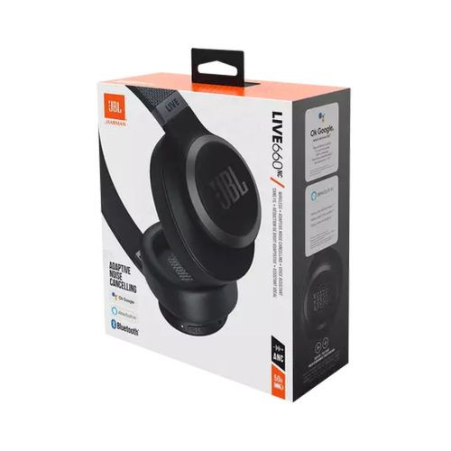 JBL Live 660NC Bluetooth Wireless On-Ear Headphones - Fekete