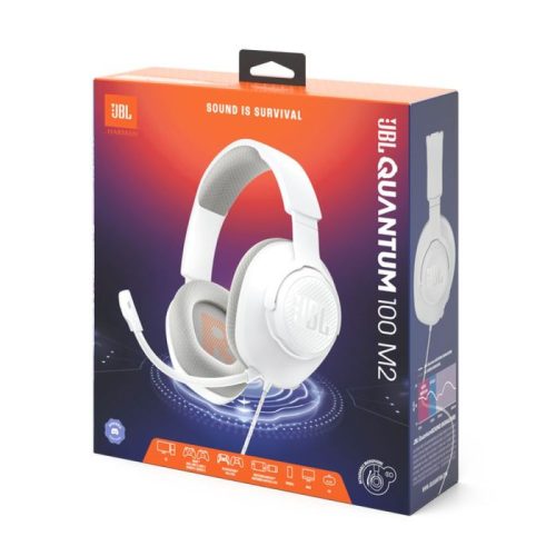 JBL Quantum 100M2 Vezetékes Gamer Fejhallgató - Fehér