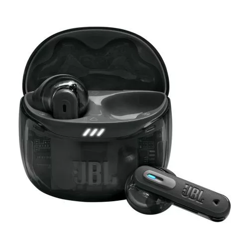 JBL Tune Flex 2 Ghost Edition TWS vezeték nélküli Bluetooth fülhallgató, áttetsző fekete EU