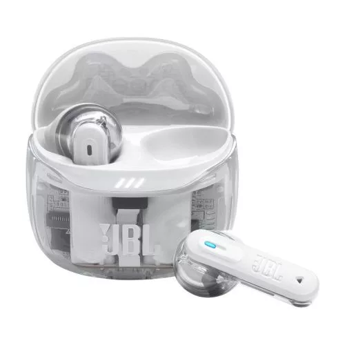 JBL Tune Flex 2 Ghost Edition TWS vezeték nélküli Bluetooth fülhallgató, áttetsző fehér EU