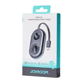   Joyroom Power Bank Magnetic Wireless charging, MagSafe for Apple Watch, PD 3W, 2500 mAh, with Built-in Type-C cable, Black (JR-W09)