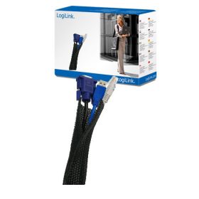 LogiLink rugalmas kábelrendező fekete (KAB0006)