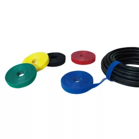   LogiLink vágható tépőzáras kábelkötegelő, 4m x 16mm - piros