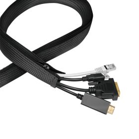   Logilink Kábelhüvely cipzárral, Poliészter, O 30 mm, fekete, 5 m (KAB0082)