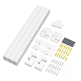   Loiglink Kábelcsatorna készlet, falra szerelhető, 67db, fehér (KAB0110)