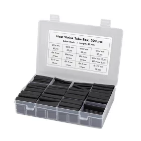   Logilink Zsugorcső készlet, 300 db, 45 mm hosszú, 3:1 zsugorodási arány, fekete