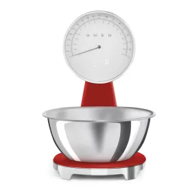   Smeg mechanikus konyhai mérleg digitális kijelzővel, 50-es évek design (piros) KSF01RDWW