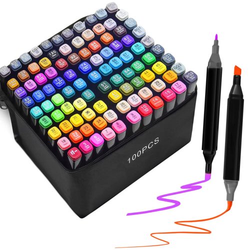 Extralink | Alcohol marker set | 100 colors, dual tips