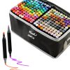 Extralink | Alcohol marker set | 204 colors, dual tips