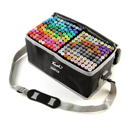 Extralink | Alcohol marker set | 204 colors, dual tips