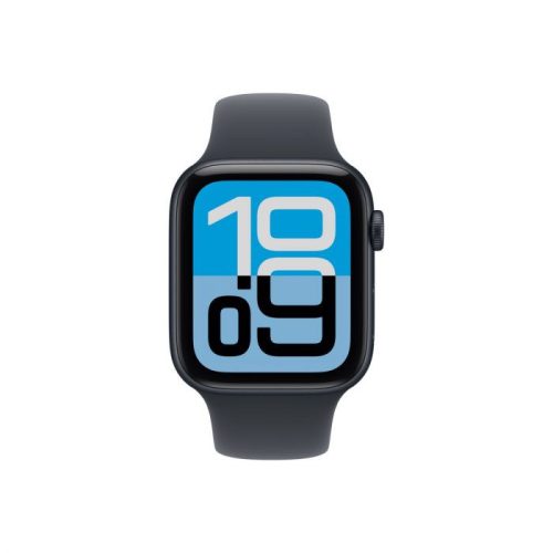 Apple Watch SE 3 GPS + Cellular – 44 mm-es Éjfekete alumíniumtok - Éjfekete sportszíj – S/M