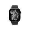 Apple Watch Series 11 GPS – 46 mm-es Kozmoszfekete alumíniumtok - Fekete sportszíj - M/L