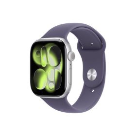   Apple Watch Series 11 GPS – 46 mm-es Ezüst alumíniumtok - Ködös lila sportpánt – M/L