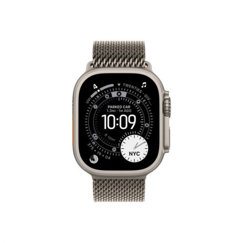 Apple Watch Ultra 3 GPS + Cellular – 49 mm-es Natúr titántok - Natúr titán milánói szíj – M