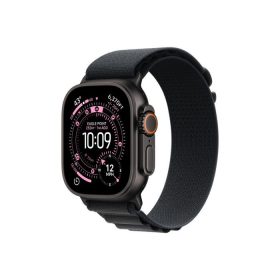   Apple Watch Ultra 3 GPS + Cellular – 49 mm-es Fekete titántok, Fekete alpesi pánt – M/L