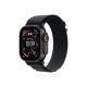 Apple Watch Ultra 3 GPS + Cellular – 49 mm-es Fekete titántok, Fekete alpesi pánt – M/L