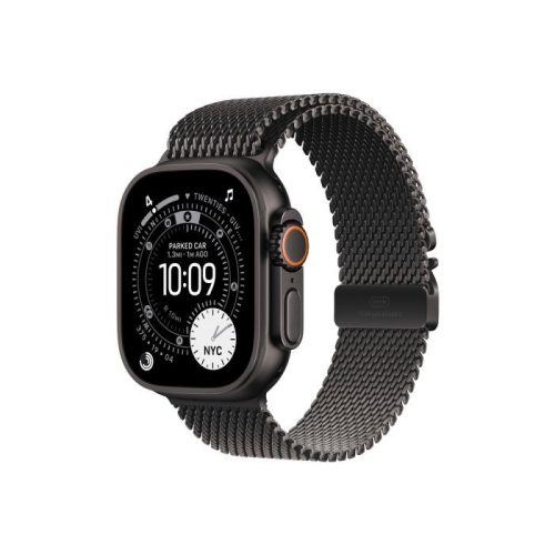 Apple Watch Ultra 3 GPS + Cellular – 49 mm-es Fekete titántok - Fekete titán milánói szíj – M