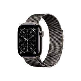   Apple Watch Series 11 GPS + Cellular – 42 mm-es Palaszürke titántok - Natúr milánói szíj