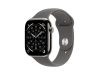 Apple Watch Series 11 GPS + Cellular – 46 mm-es Natúr titántok - Kőszürke sportszíjjal - M/L