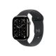 Apple Watch Series 11 GPS + Cellular – 46 mm-es Palaszürke titántok - Éjfekete sportszíj – S/M