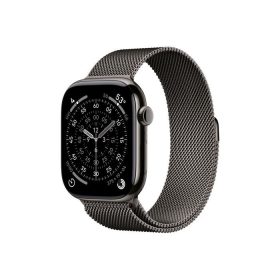   Apple Watch Series 11 GPS + Cellular – 46 mm-es Palaszürke titántok - Palaszürke milánói szíj S/M