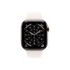 Apple Watch Series 11 GPS + Cellular – 46 mm-es Aranyszínű titántok - Lágy rózsaszín sportszíj – M/L