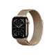 Apple Watch Series 11 GPS + Cellular – 46 mm-es Aranyszínű titántok - Aranyszínű milánói szíj M/L