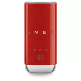   SMEG MFF02RDEU elektromos tejhabosító és tejmelegítő 6 automata funkcióval 50's Style Retro design , Piros