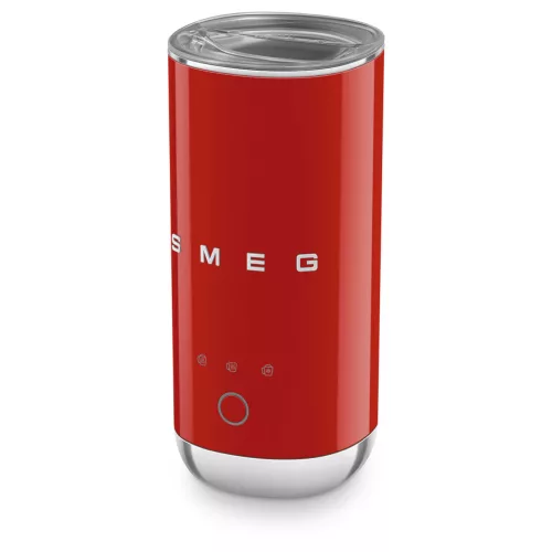 SMEG MFF02RDEU elektromos tejhabosító és tejmelegítő 6 automata funkcióval 50's Style Retro design , Piros