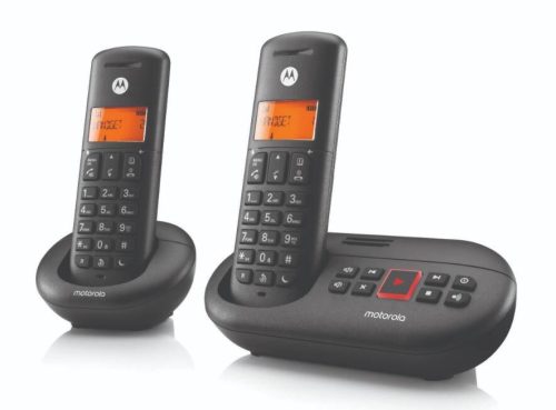 Motorola E212 fekete vezeték nélküli üzenetrögzítő telefon