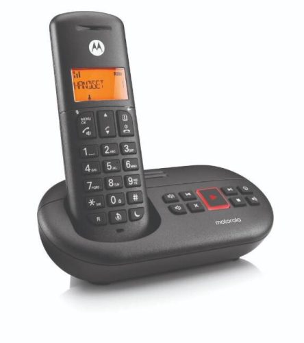 Motorola E211 fekete vezeték nélküli üzenetrögzítő telefon
