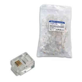   LogiLink RJ11 Elemes csatlakozódugasz, árnyékolatlan 100db (MP0018)