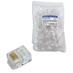   LogiLink RJ12 elemes csatlakozódugasz, árnyékolatlan 100db