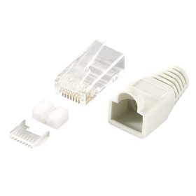   LogiLink RJ45 árnyékolt Cat.6 csatlakozó törésgátlóval 100db szürke (MP0021)