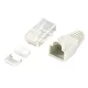 LogiLink RJ45 árnyékolt Cat.6 csatlakozó törésgátlóval 100db szürke (MP0021)