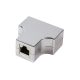 Logilink Moduláris T-adapter 1 x RJ45 anya - 2 x RJ45 anya aljzat, fémes