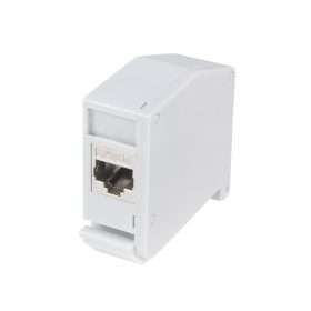  Logilink DIN-sínes adapter Cat.6A soros csatlakozóval, árnyékolt, 2x RJ45 aljzat