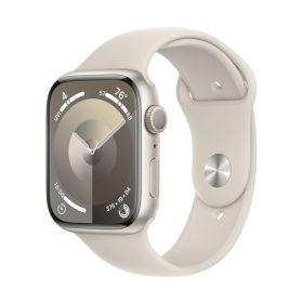   APPLE WATCH SERIES 9 45MM 2024 (GPS) STARLIGHT ALUMINUM CASE WITH STARLIGHT SPORT BAND - M/L - STARLIGHT