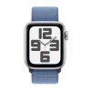 APPLE WATCH SE 2ND GENERATION 2023 (GPS) 40MM SILVER ALUMINUM CASE WITH WINTER BLUE SPORT LOOP - ADJUSTABLE - SILVER