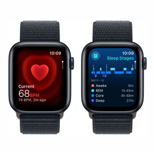 APPLE WATCH SE 2ND GENERATION 2023 (GPS) 44MM MIDNIGHT ALUMINUM CASE WITH MIDNIGHT SPORT LOOP - ADJUSTABLE - MIDNIGHT