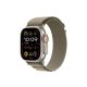 Apple Watch Ultra 2 49mm GPS + Cellular Fekete Titánium Tok, Oliva Zöld Színű Alpesi Szíj - L