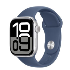  Apple Watch Series 10 GPS 42mm Ezüst Aluminium Tok, Fakókék Sportszíj (Szilikon szíj) M/L