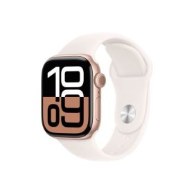   Apple Watch Series 10 GPS 42mm Rose Gold Alu Case, Light Blush Sport Band S/M EU MWWH3