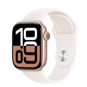   Apple Watch Series 10 GPS 42mm Rozéarany Aluminium Tok, Rózsaszín Sportszíj (Szilikon szíj) M/L