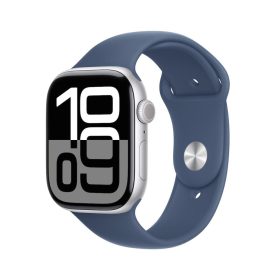   Apple Watch Series 10 GPS 46mm Aluminium Tok, Denim Sportszíj (Szilikon szíj) M/L